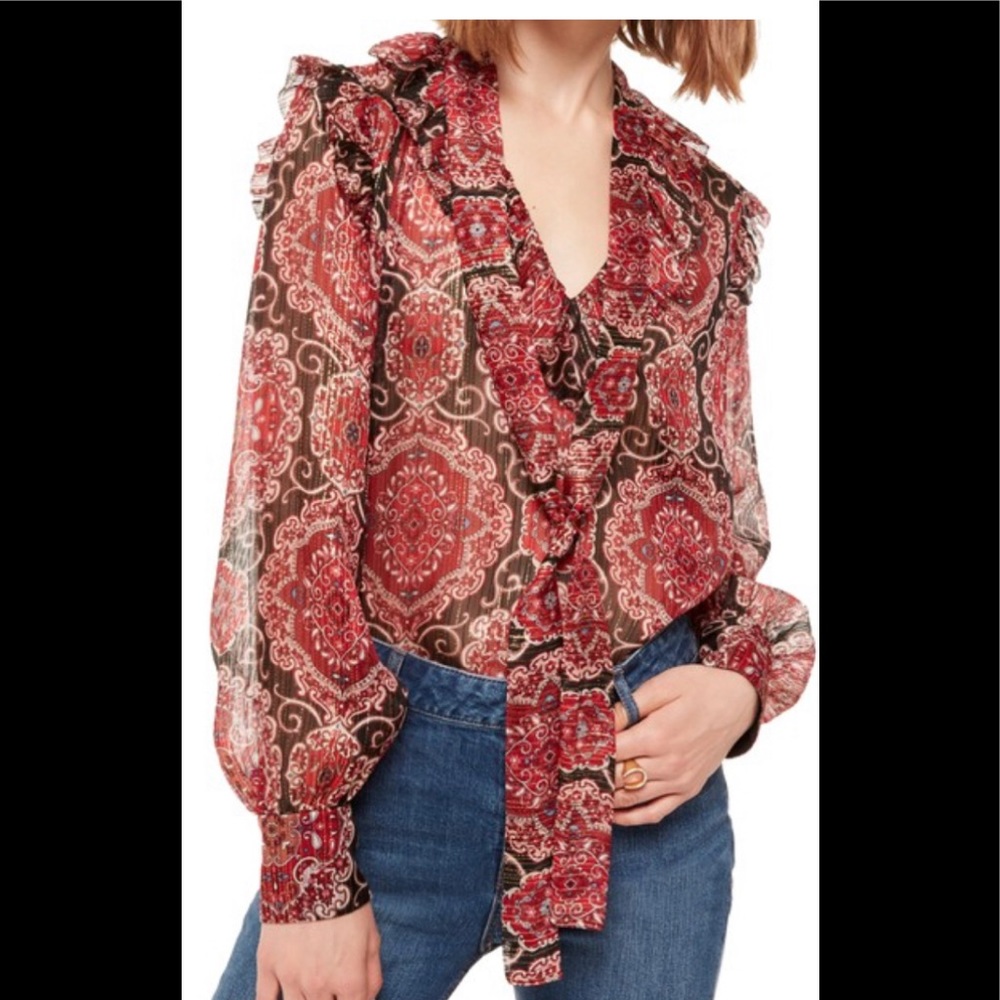 Kate Spade Medallion Metallic Top Sz Xxs